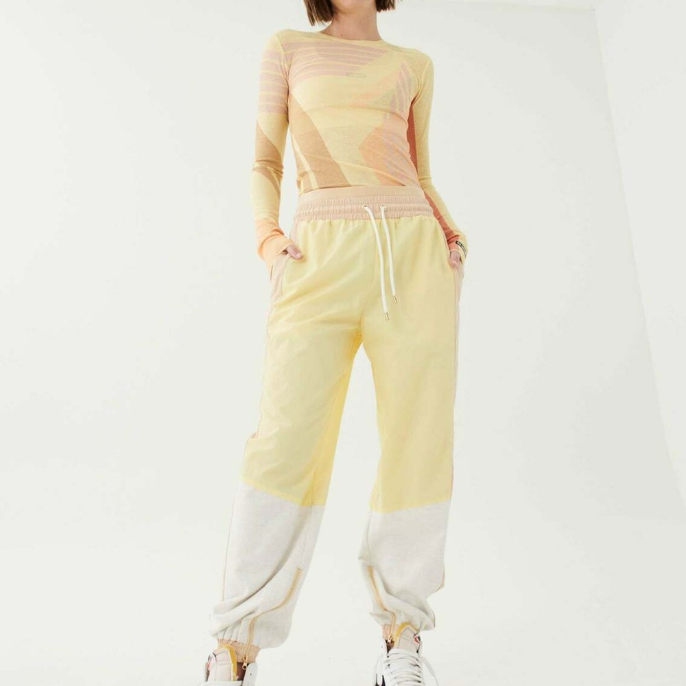 PE Nation Yellow & Cream Tie-Dye Jogger Pants - Women